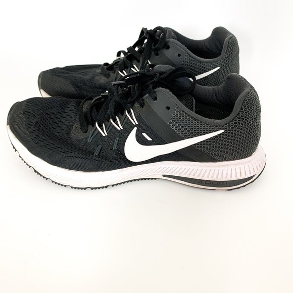 Nike zoom winflo 2 black sneakers women's 7.5 - Picture 3 of 8